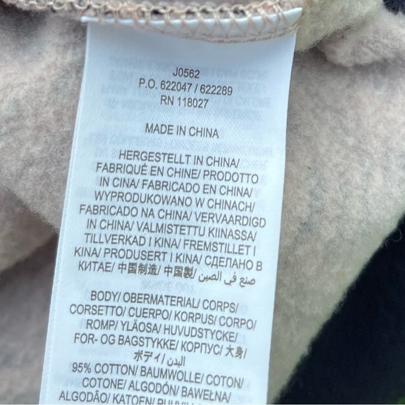 Boden The Sweatshirt Milkshake Pink and Navy Ripple Wave Fleece Pullover Size XS - Picture 5 of 7